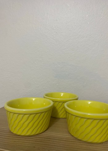 Sarı Seramik Mini Kase Seti - Görsel 3