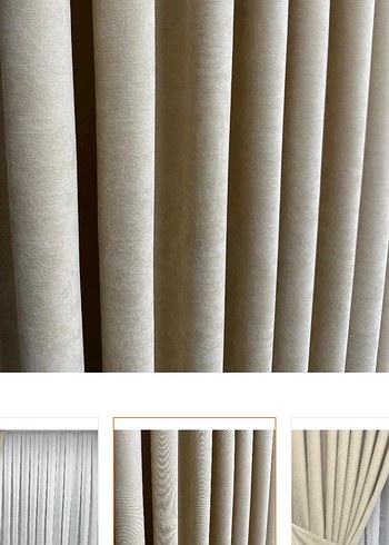 Modern Klasik Bej Perde fon perde - Görsel 3