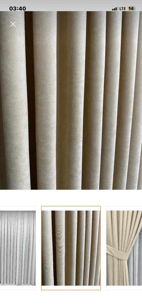 Modern Klasik Bej Perde fon perde - Görsel 3