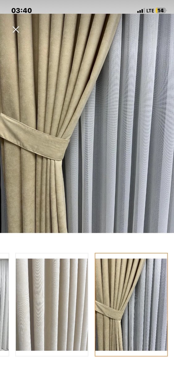 Modern Klasik Bej Perde fon perde - Görsel 2