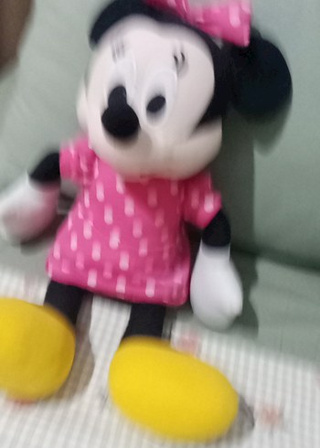  Beden Renk Pembe Puantiyeli Minnie Mouse Peluş Oyuncak