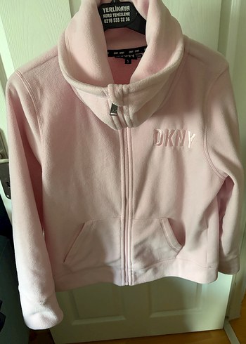 l Beden DKNY Pembe Polar Hırka Amerikadan