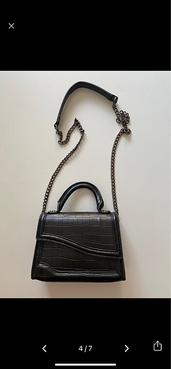 Beden siyah Renk ZARA MINI CITY BAG WITH ASYMMETRIC FLAP