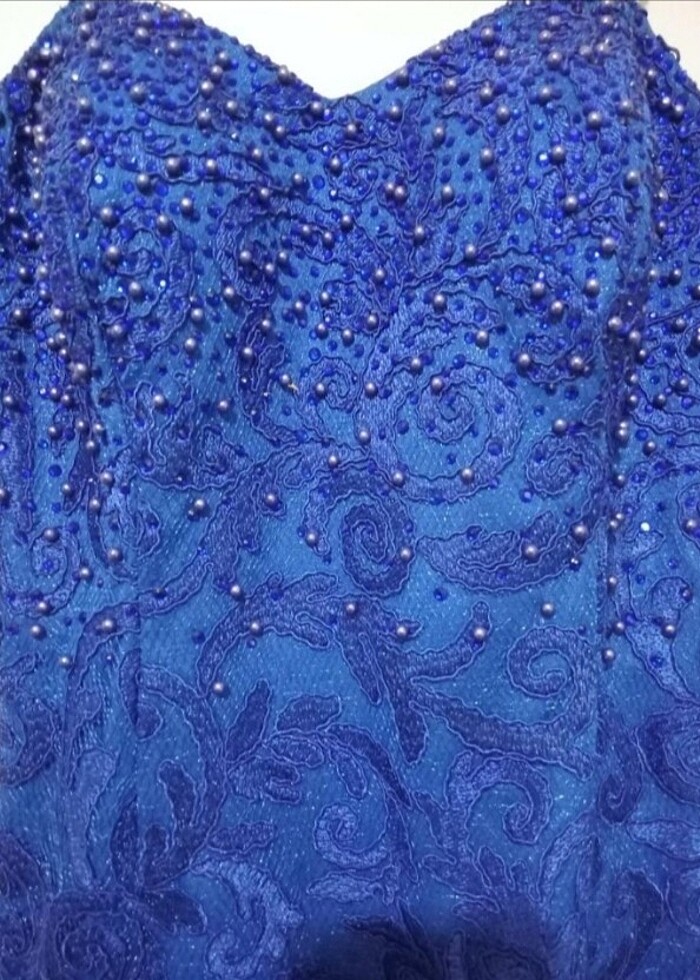 Saks mavi abiye - Görsel 3