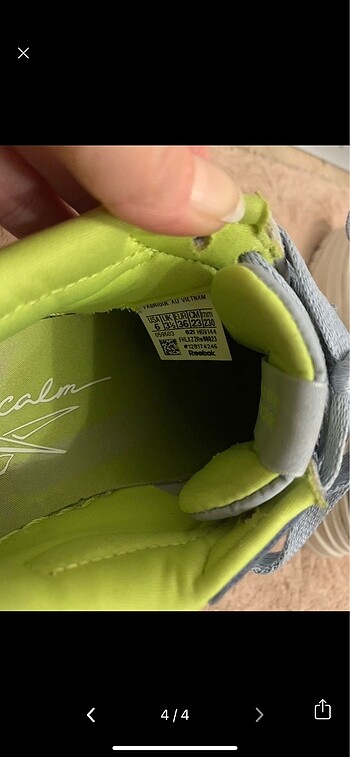 36 Beden mavi Renk reebok spor ayakkabi