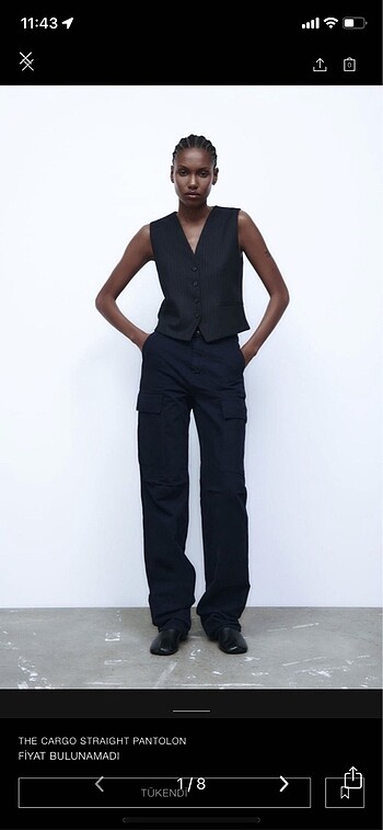 zara straight kargo pantolon