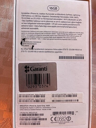 İphone 6S boş kutu - Görsel 2