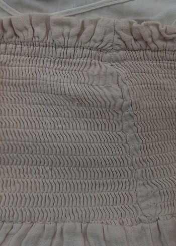 s Beden ten rengi Renk Bej Midi Keten Volanlı Bohem Etek