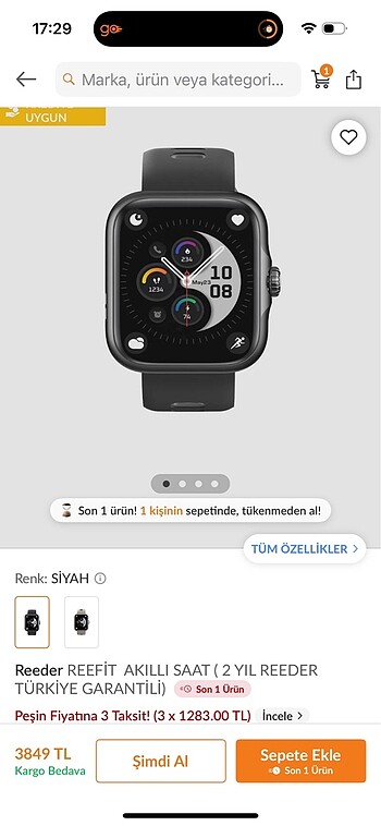 Reeder Reeder reefit akıllı saat