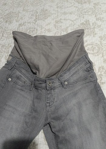 Gri Normal Paça hamile Kadın Kot Pantolon - Görsel 4