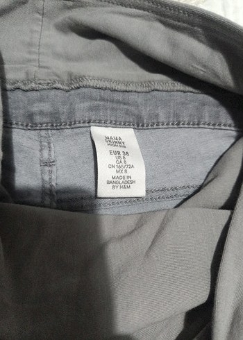 Gri Normal Paça hamile Kadın Kot Pantolon - Görsel 5