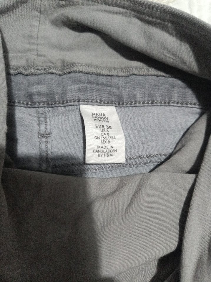 Gri Normal Paça hamile Kadın Kot Pantolon - Görsel 5