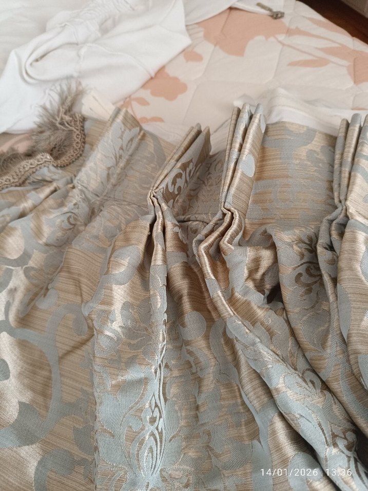 Gri Nakışlı Perde - Klasik Stil - Görsel 4