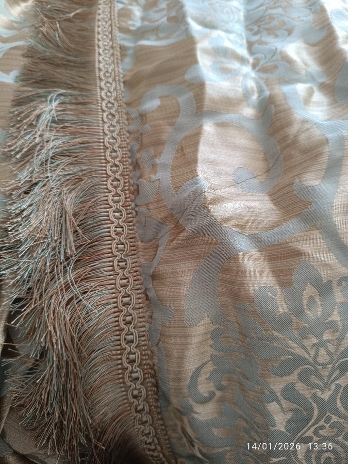 Gri Nakışlı Perde - Klasik Stil - Görsel 2