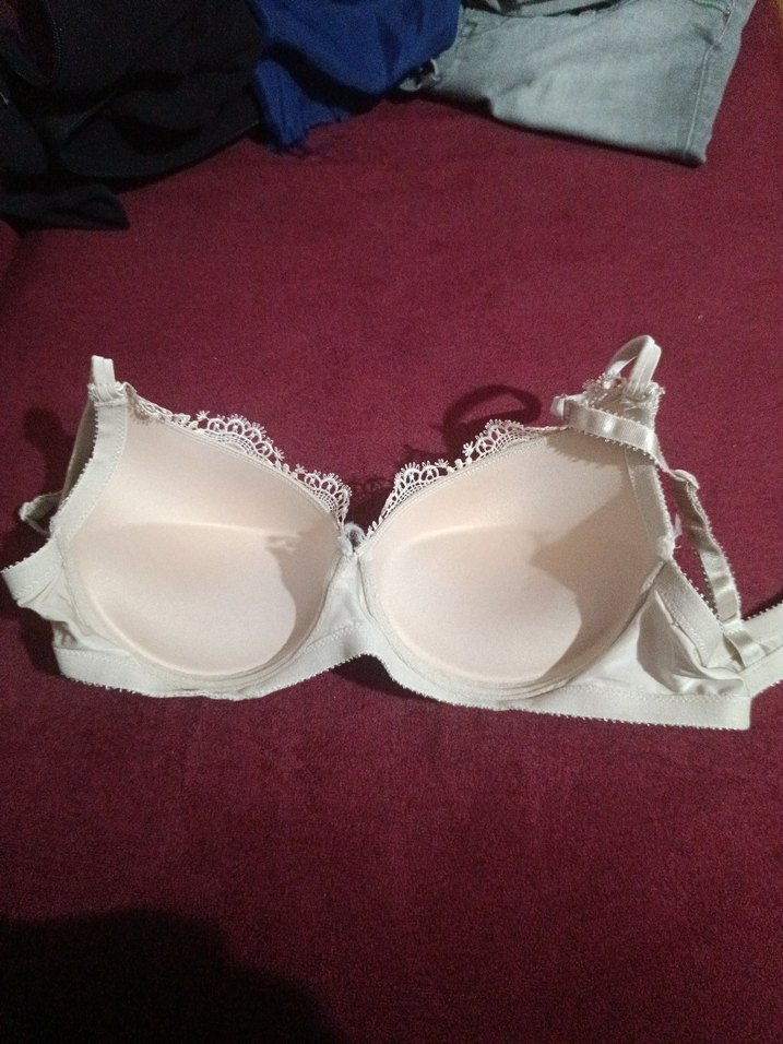 Nakışlı Beyaz Vintage Bohem Sütyen - Görsel 4