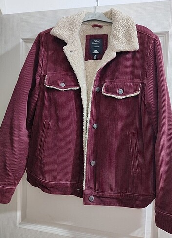 Mavi Jeans Mavi kadife kürklü ceket