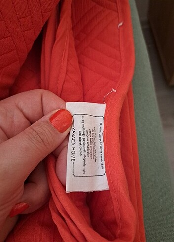 Beden turuncu Renk Karaca Çift Kişilik Yatak Örtüsü