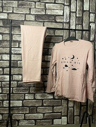 l Beden Paporlu interlok kumaş pijama takımı