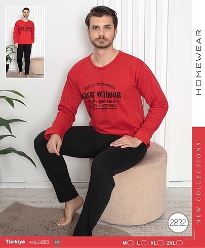 Uzunkol erkek pijama takımı