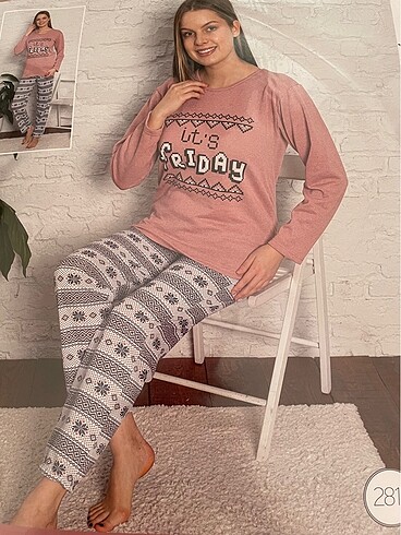 Pamuklu penye kumaş mevsimlik pijama takımı