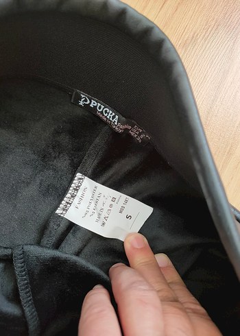 m Beden kahverengi Renk Deri Kadın Tayt - Kemer Detaylı