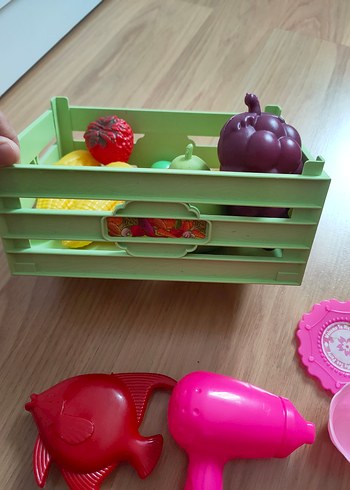 Renkli Oyuncak Mutfak Seti ve Sebze Kutusu - Görsel 6