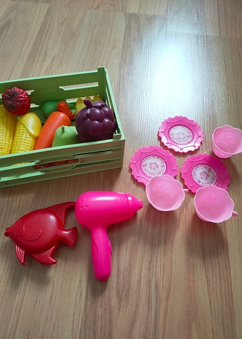 Renkli Oyuncak Mutfak Seti ve Sebze Kutusu - Görsel 7