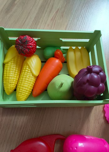 Renkli Oyuncak Mutfak Seti ve Sebze Kutusu - Görsel 2