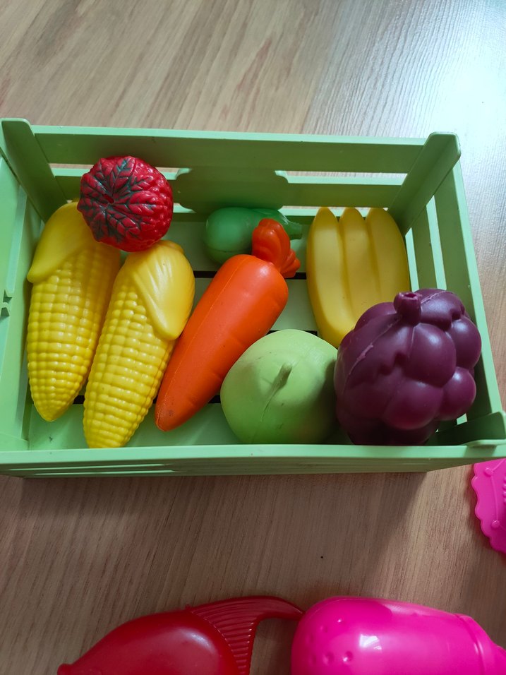 Renkli Oyuncak Mutfak Seti ve Sebze Kutusu - Görsel 2