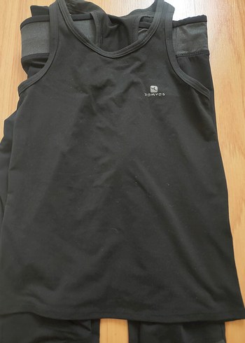 Siyah Çocuk Spor Tayt ve Atlet Takımı - Görsel 8