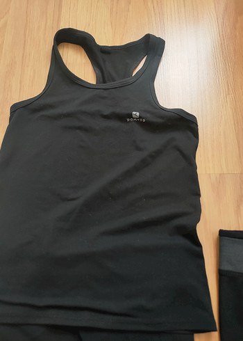 Siyah Çocuk Spor Tayt ve Atlet Takımı - Görsel 4