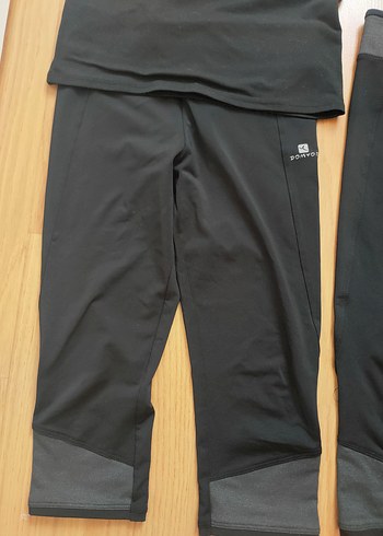 Siyah Çocuk Spor Tayt ve Atlet Takımı - Görsel 3