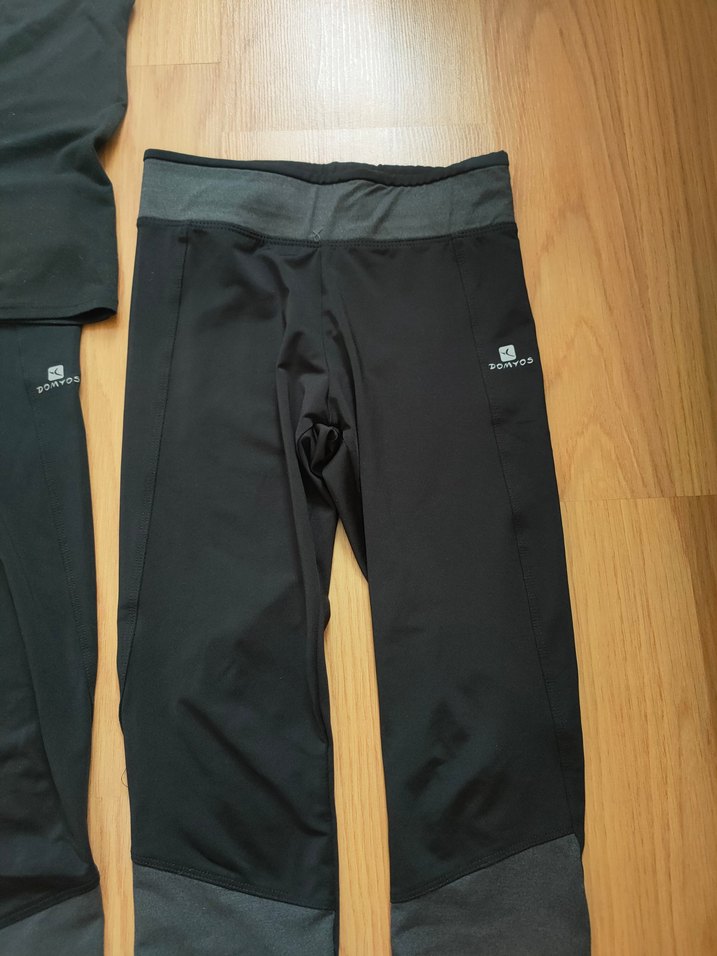 Siyah Çocuk Spor Tayt ve Atlet Takımı - Görsel 2