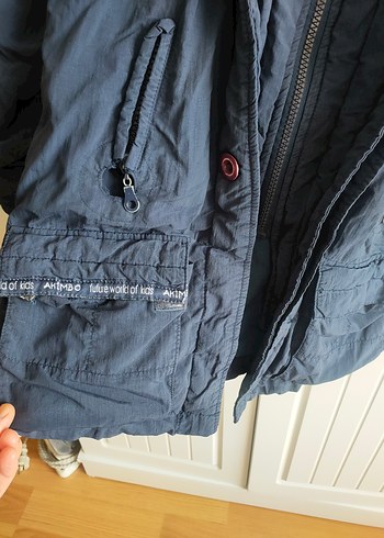 Erkek Çocuk Koyu Mavi Fermuarlı Mont - Görsel 2