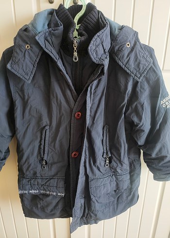 Erkek Çocuk Koyu Mavi Fermuarlı Mont - Görsel 3