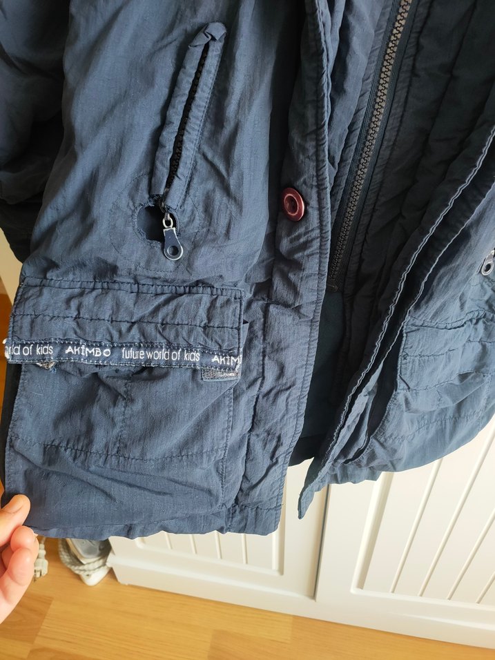 Erkek Çocuk Koyu Mavi Fermuarlı Mont - Görsel 2