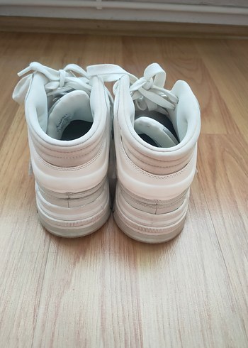 Beyaz Platform Topuklu Erkek Spor Ayakkabı Orjinal Bershka - Görsel 3