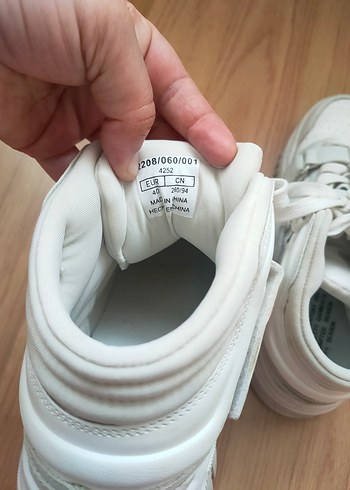 Beyaz Platform Topuklu Erkek Spor Ayakkabı Orjinal Bershka - Görsel 5