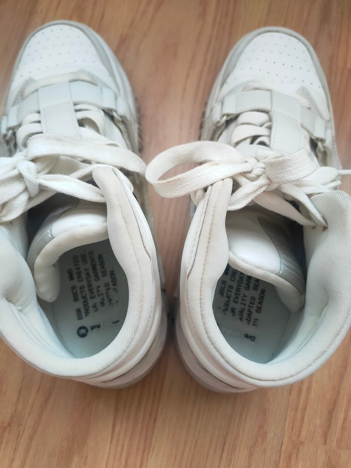 Beyaz Platform Topuklu Erkek Spor Ayakkabı Orjinal Bershka - Görsel 4