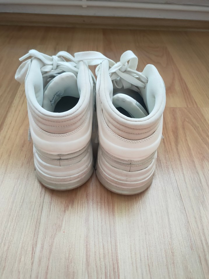 Beyaz Platform Topuklu Erkek Spor Ayakkabı Orjinal Bershka - Görsel 3