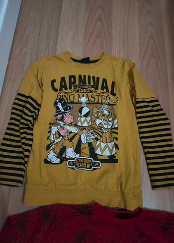 Sarı Baskılı Erkek Sweatshirt - Görsel 2