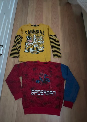 Sarı Baskılı Erkek Sweatshirt - Görsel 8