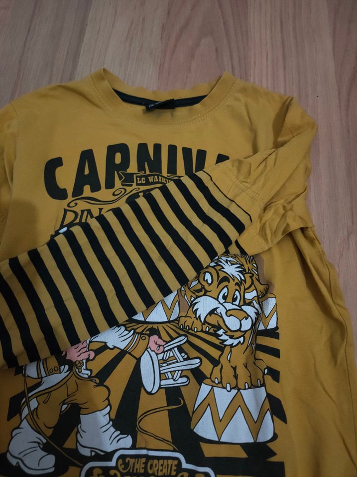 Sarı Baskılı Erkek Sweatshirt - Görsel 5