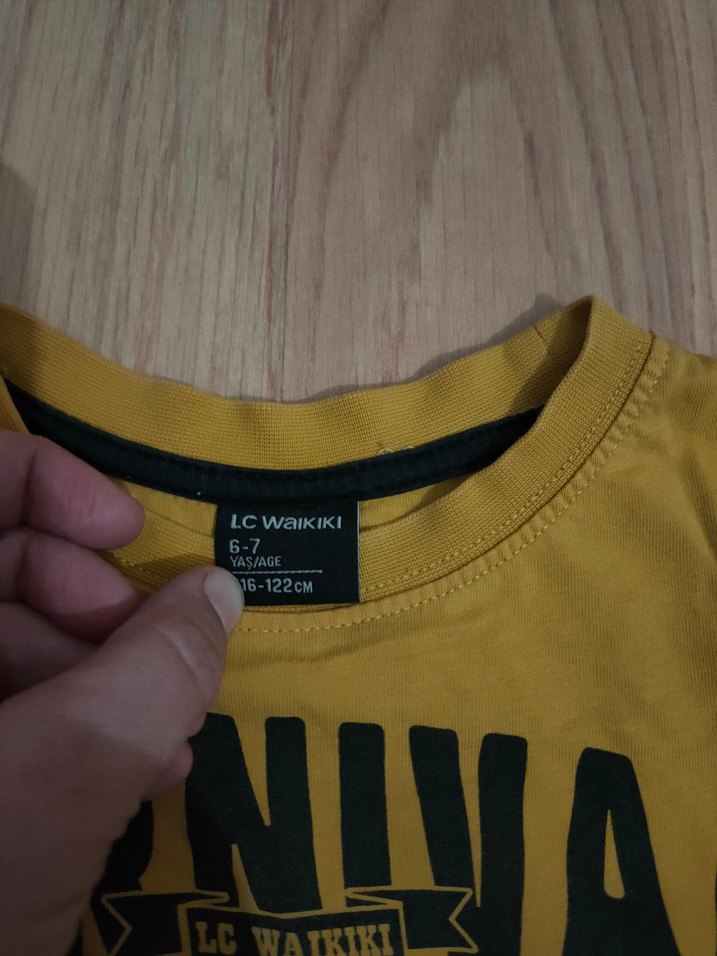 Sarı Baskılı Erkek Sweatshirt - Görsel 4