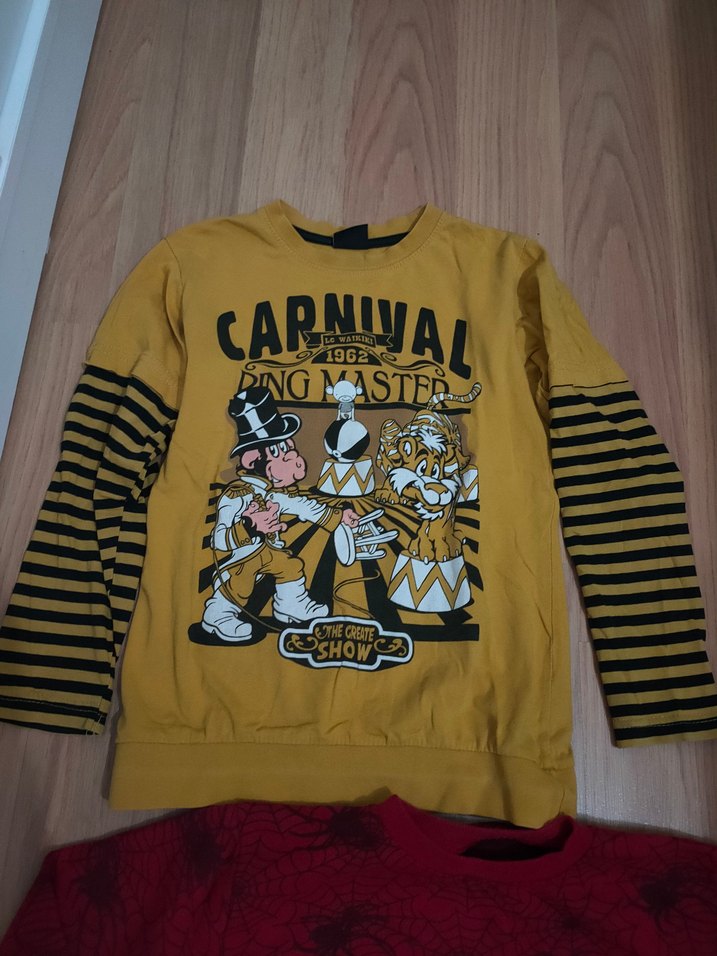 Sarı Baskılı Erkek Sweatshirt - Görsel 2