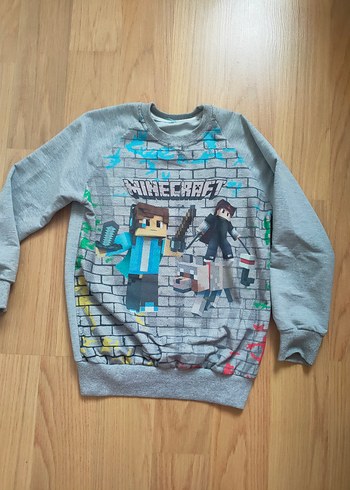 Gri Desenli Erkek Çocuk Sweatshirt - Görsel 7