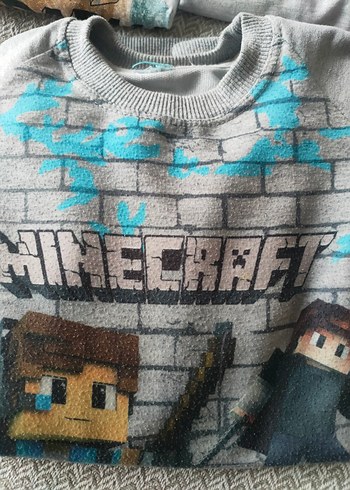 Gri Desenli Erkek Çocuk Sweatshirt - Görsel 10