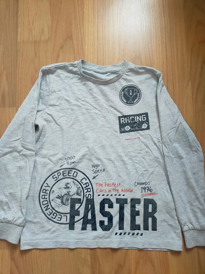 Gri Desenli Erkek Çocuk Sweatshirt - Görsel 3