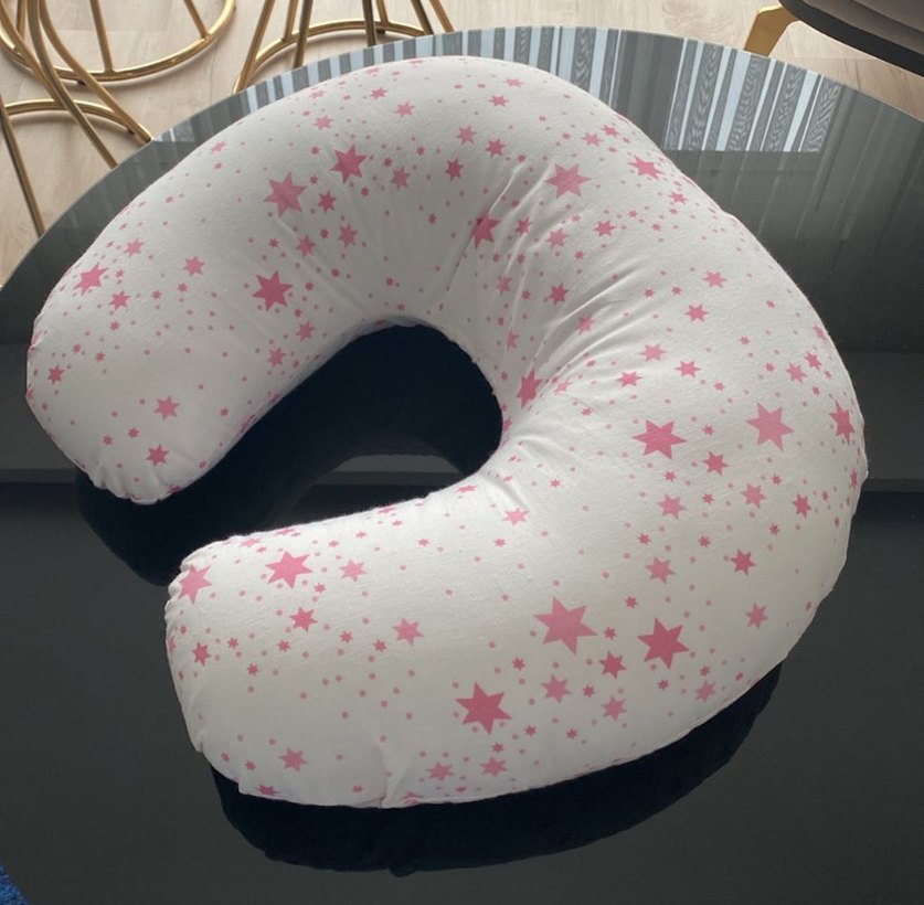 Renkli Desenli Pembe Emzirme ve Hamile Yastığı - Görsel 2