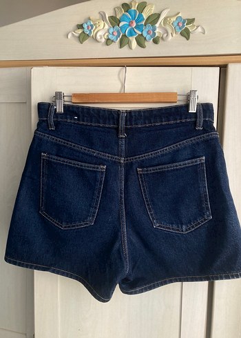 Mango Mango Kadın Lacivert Bol Kesim Mini Denim Şort